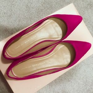 Loeffler Randall Milia Calf Hair Flat 6.5, Magenta